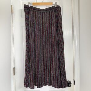 Boden Colorful Striped A-Line Skirt